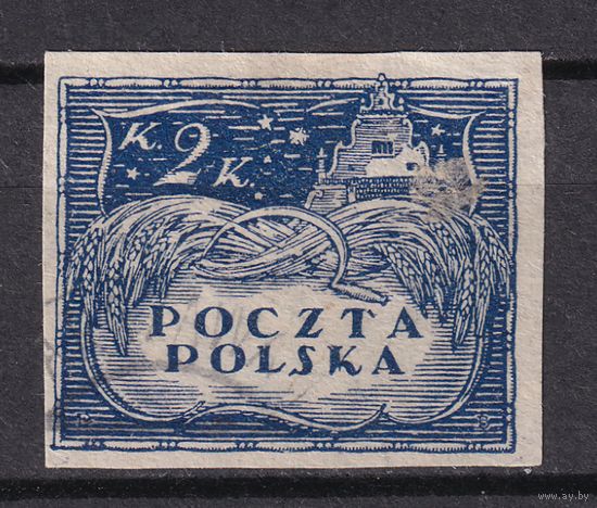 357. Польша. 1919 г. Стандарт. 2 K. Mi.#74.