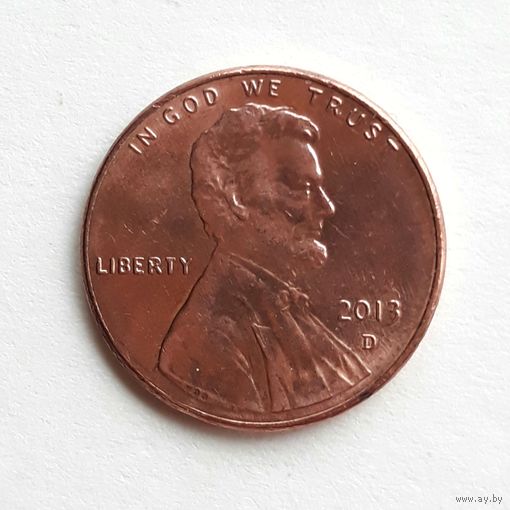 США. 1 цент 2013 г. "D"
