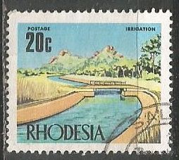 Родезия. Оросительный канал. 1970г. Mi#97.