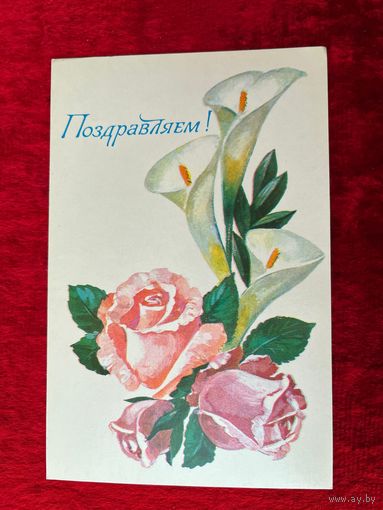 Поздравляем! Художник В. Губанов 1977 год. Подписана!