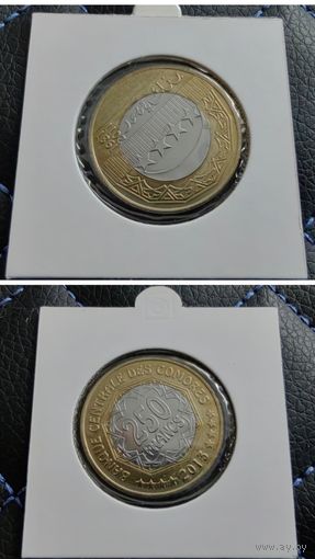 Распродажа!!! Коморские острова 250 франков (30 лет Центральному банку) 2013 г. UNC