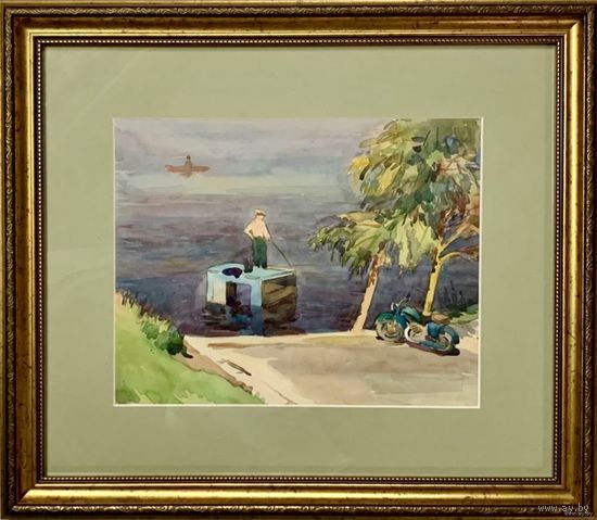 Доморад В.А. Акварель. Размер с рамой и паспарту 44,5х39 см.