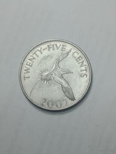 Бермудские острова 25 центов 2007 года .