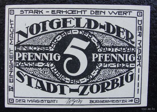 Нотгельды. 5 пфеннигов 1921