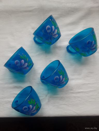 Оригинальный набор чайных кружек. 5 штук. Продажа с 1 рубля