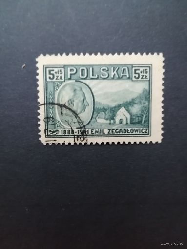 Польша 1947 Марка "Эмиль Зегадлович" (гашение без клея) Mi.453 каталог 5.00 евро