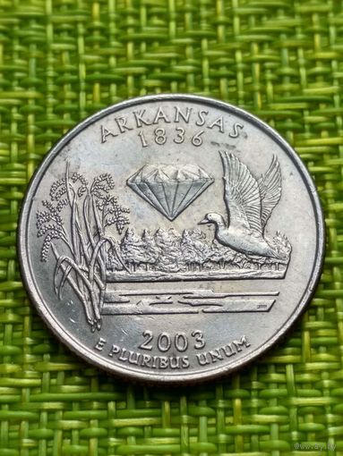 США 25 центов 2003г ARKANSAS (P)
