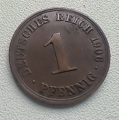 Германия 1 пфенниг, 1906 А  2-12-57