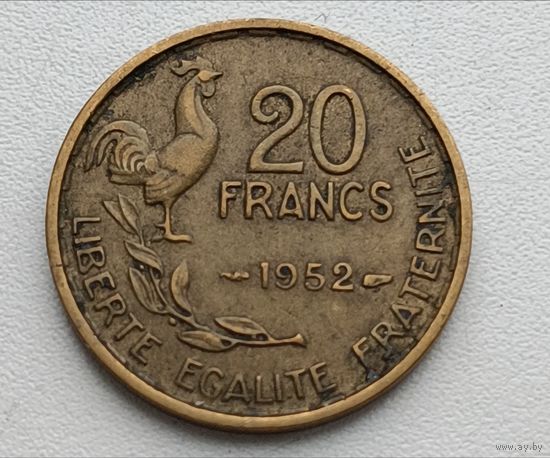Франция. 20 франков 1952 года.