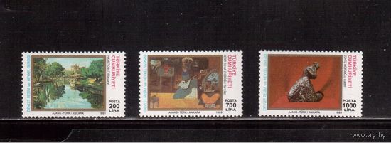 Турция-1989, (Мих.27867-2869)  ** ,   Искусство, Живопись, (полная серия)