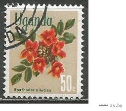Уганда. Цветы. Спатодея. 1969г. Mi#111.