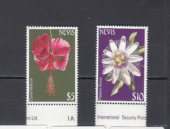 Флора. Цветы. Невис. 1984. 2 марки. Michel N 180-181 (11,5 е)