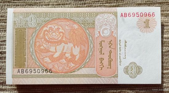 Werty71 Монголия 1 тугрик 1993 UNC банкнота