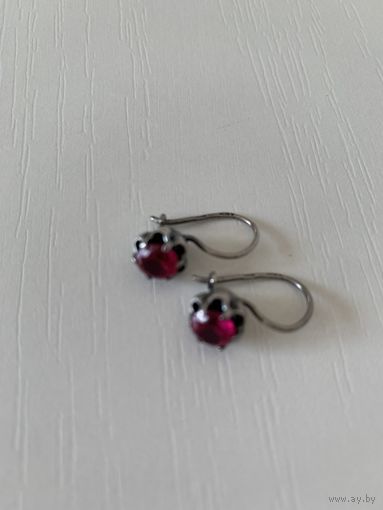 Серебро серьги 925 проба винтаж