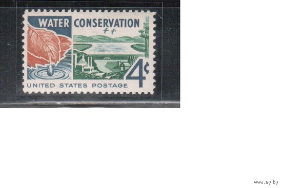 США-1960, (Мих.777),  **  ,  Сохранение воды   (одиночка)