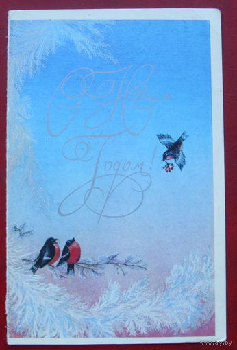 С новым годом! Подписанная. Двойная. 1982 года. Уткина. 730.
