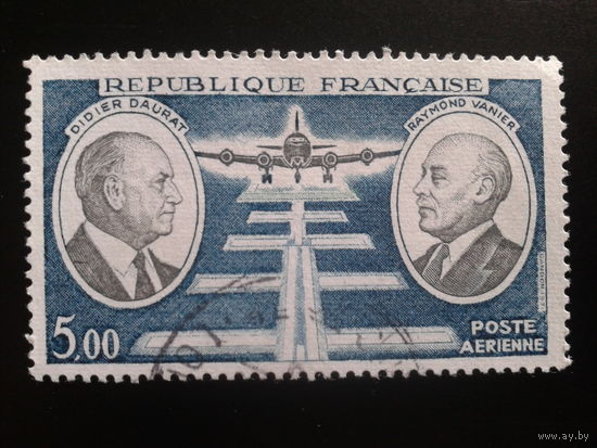 Франция 1971 пионеры авиации, самолет
