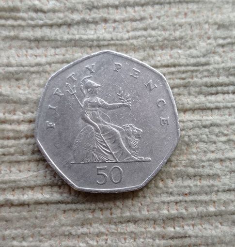 Werty71 Великобритания 50 пенсов 2006 Лев Фигура Британии