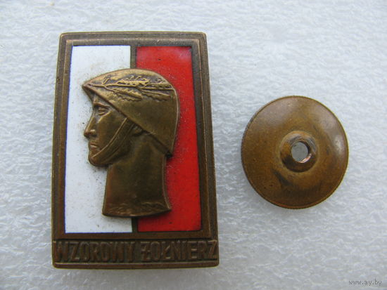 Знак ПНР. Отличный солдат. тяжёлый, винт