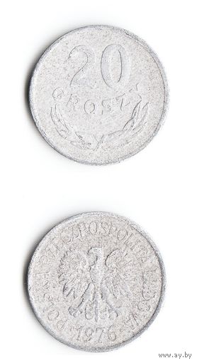 20 грошей Польша 1976 года