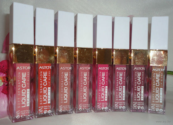 БЛЕСК для губ ASTOR Soft Sensation Liquid Care Lip Gloss SPF12 8 оттенков