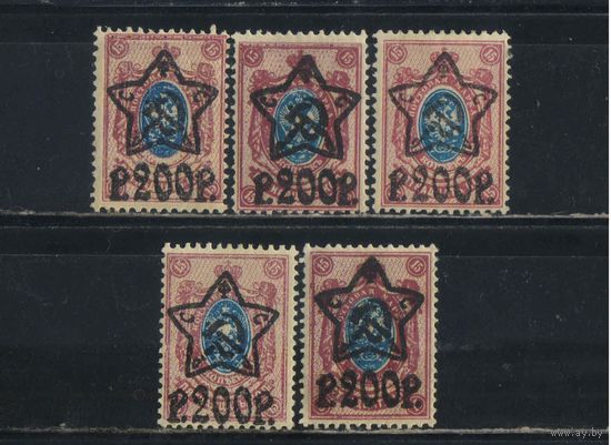Россия РСФСР 1922 Герб Стандарт Надп Звезда Типо #80**