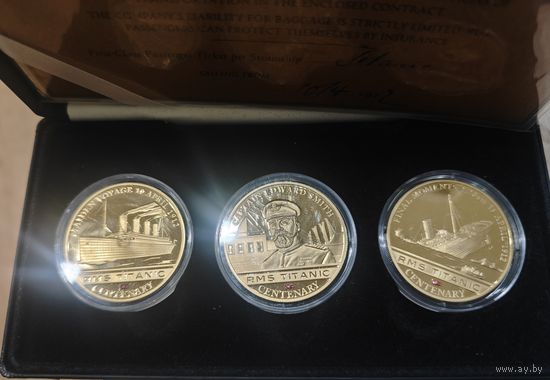 Набор монет 100 лет Гибели Титаника. Редкий