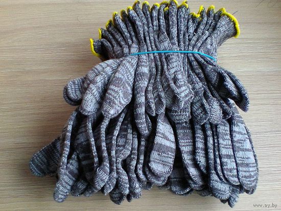 Десять Пар Перчаток Рабочих - Вязаные - Одним Лотом.