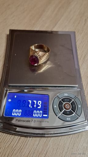 Кольцо перстень печатка болт золото 583 проба равна 585 СССР звезда серп молот