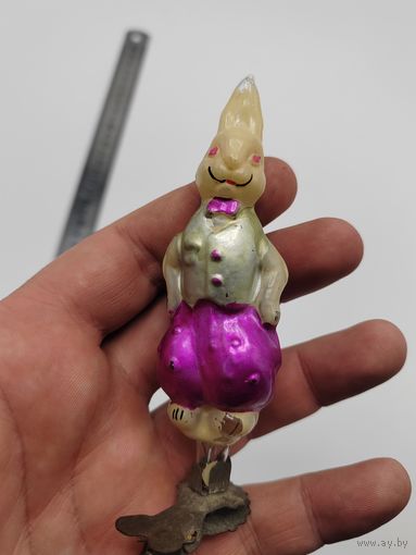 Ёлочная игрушка заяц. Прищепка.