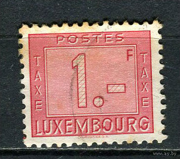 Люксембург - 1946/1947 - Цифры 1Fr. Portomarken - [Mi.30p] - 1 марка. Гашеная.  (Лот 36GL)-T2P42