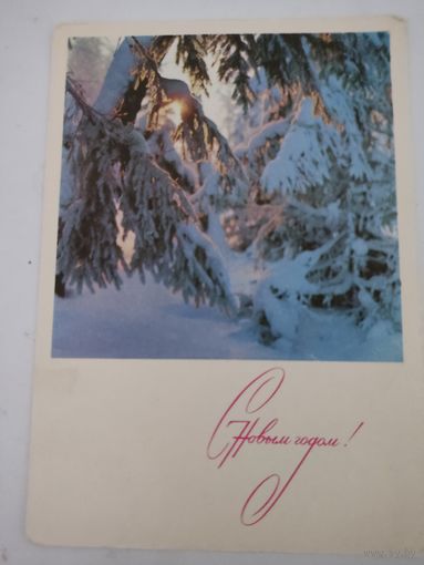 Почтовая карточка "С Новым Годом!" фото В.Панов, 1968 г.