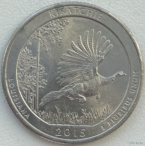 США 25 центов (квотер) 2015 г. P. Национальный лес Кисатчи. Штат Луизиана