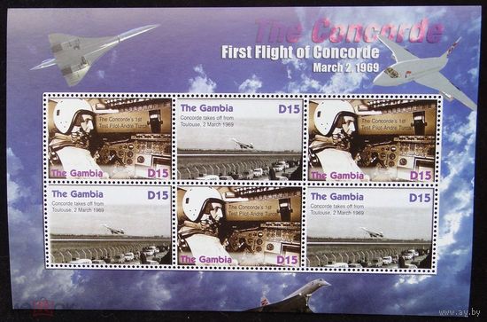 Гамбия 2006 год. Авиация. Самолет. Конкорд MNH