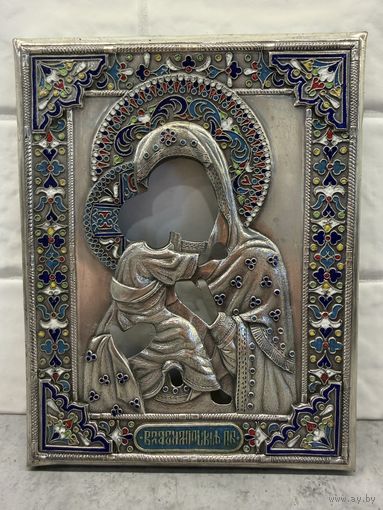 Оклад иконы Владимирской Богоматери. ЭМАЛИ. Распродажа коллекции!!!