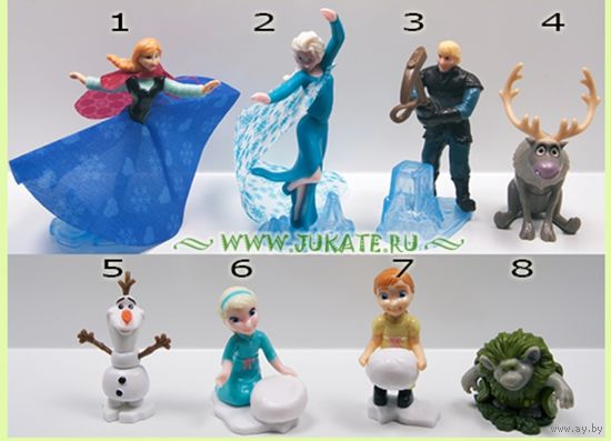 Игрушки из серии "Холодное сердце" (киндер)