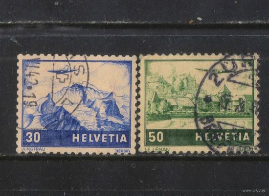 Швейцария Авиа 1941 Самолет над Юнгфрау, Женевским озером Стандарт #387,389