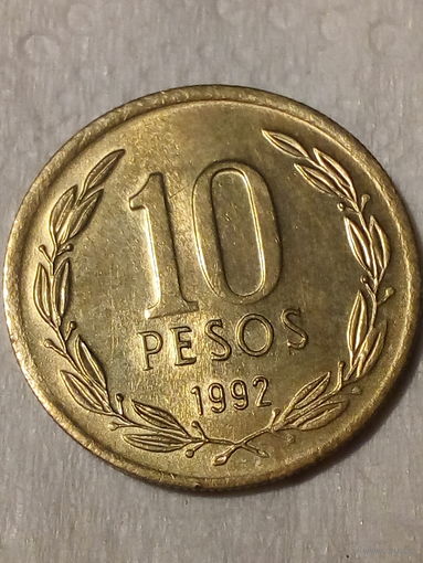 10 песо Чили 1992 год