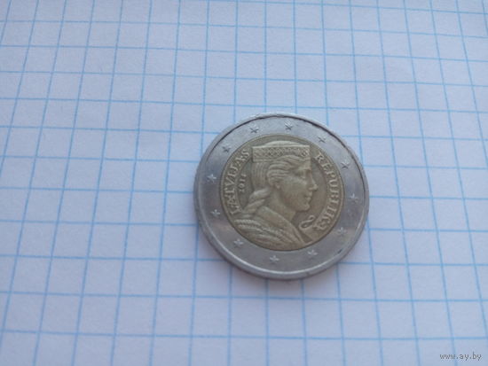 2 евро Латвия 2014 год