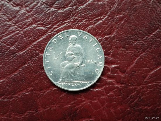 1 лира Ватикан 1964 г.