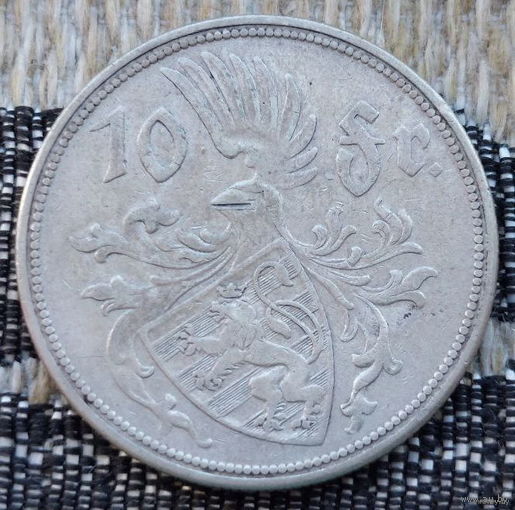 Люксембург 10 франков 1929 года. Серебро! Сторгуй за свою цену, предложи обмен! S80