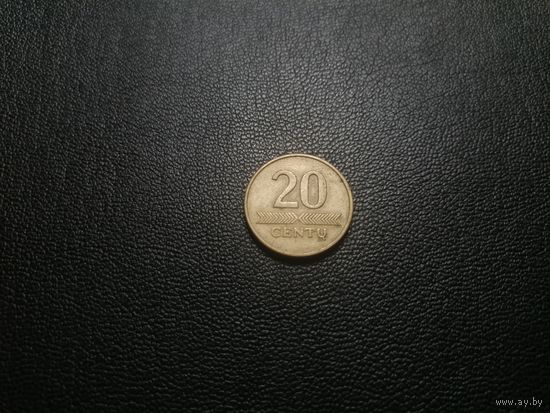 Литва 20 центов 1997