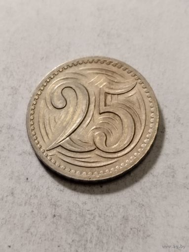 Чехословакия 25 геллер 1933