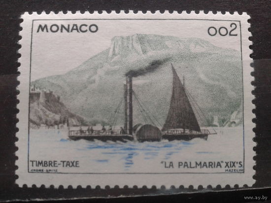 Монако, 1960. Колесный пароход "Пальмария" 19 в.**