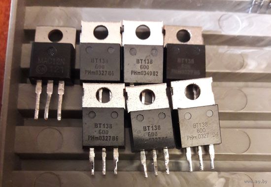 Симистор BT138-600 (Philips, 12A/600V) б/у, проверенные