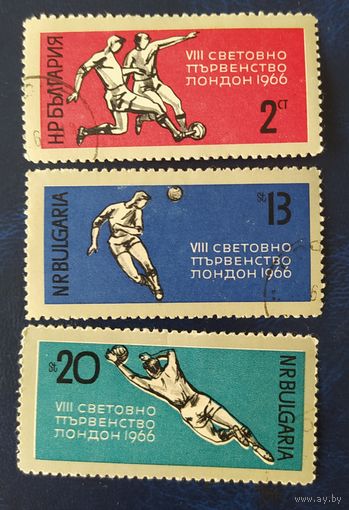 Болгария 1966 футбол 3 из 5м. наклейки