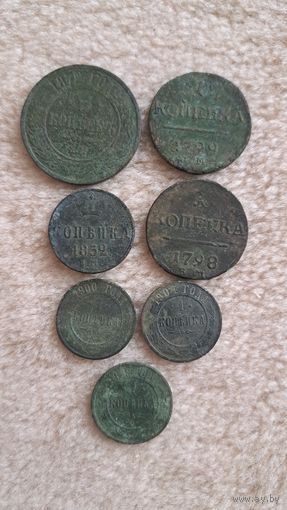 Лот  медных монет РИ.