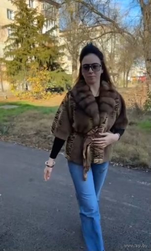 НОРКА и БАРГУЗИНСКИЙ СОБОЛЬ С СЕДИНОЙ! ЭФФЕКТНАЯ ПОЛУШУБКА от "Phiaraland".