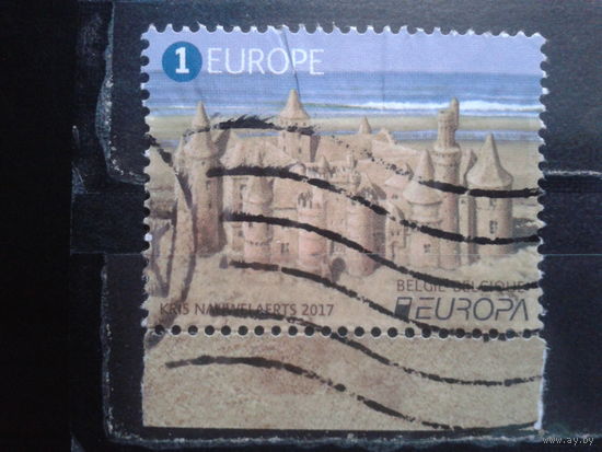 Бельгия, 2017. Европа, замок из песка, Mi-3,40 евро гаш.