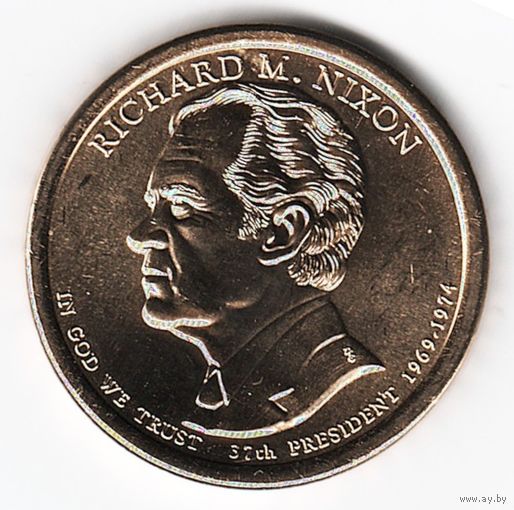 1 доллар США 2016 год 37-й Президент Ричард Никсон двор D _состояние UNC